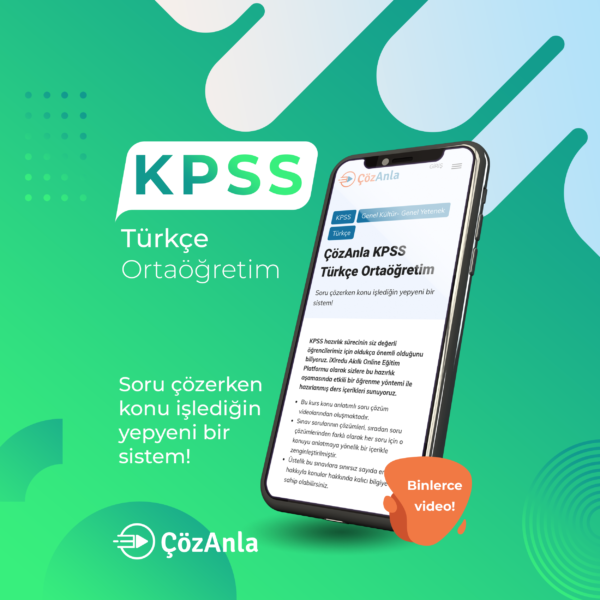 ÇözAnla KPSS Türkçe Ortaöğretim