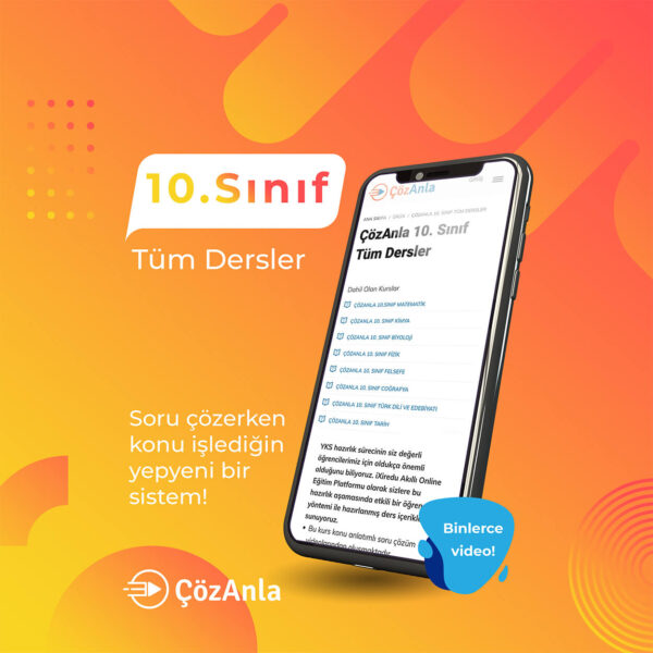 ÇözAnla 10. Sınıf Tüm Dersler