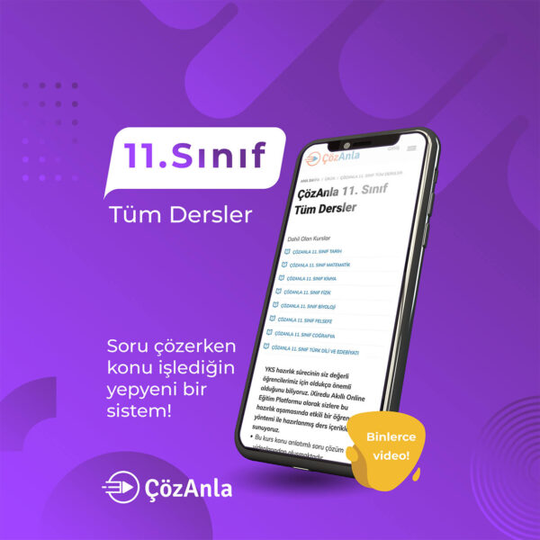 ÇözAnla 11. Sınıf Tüm Dersler