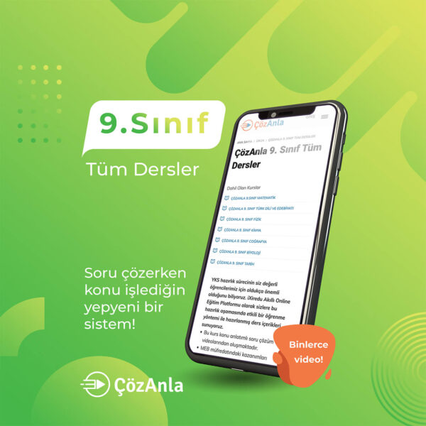 ÇözAnla 9. Sınıf Tüm Dersler